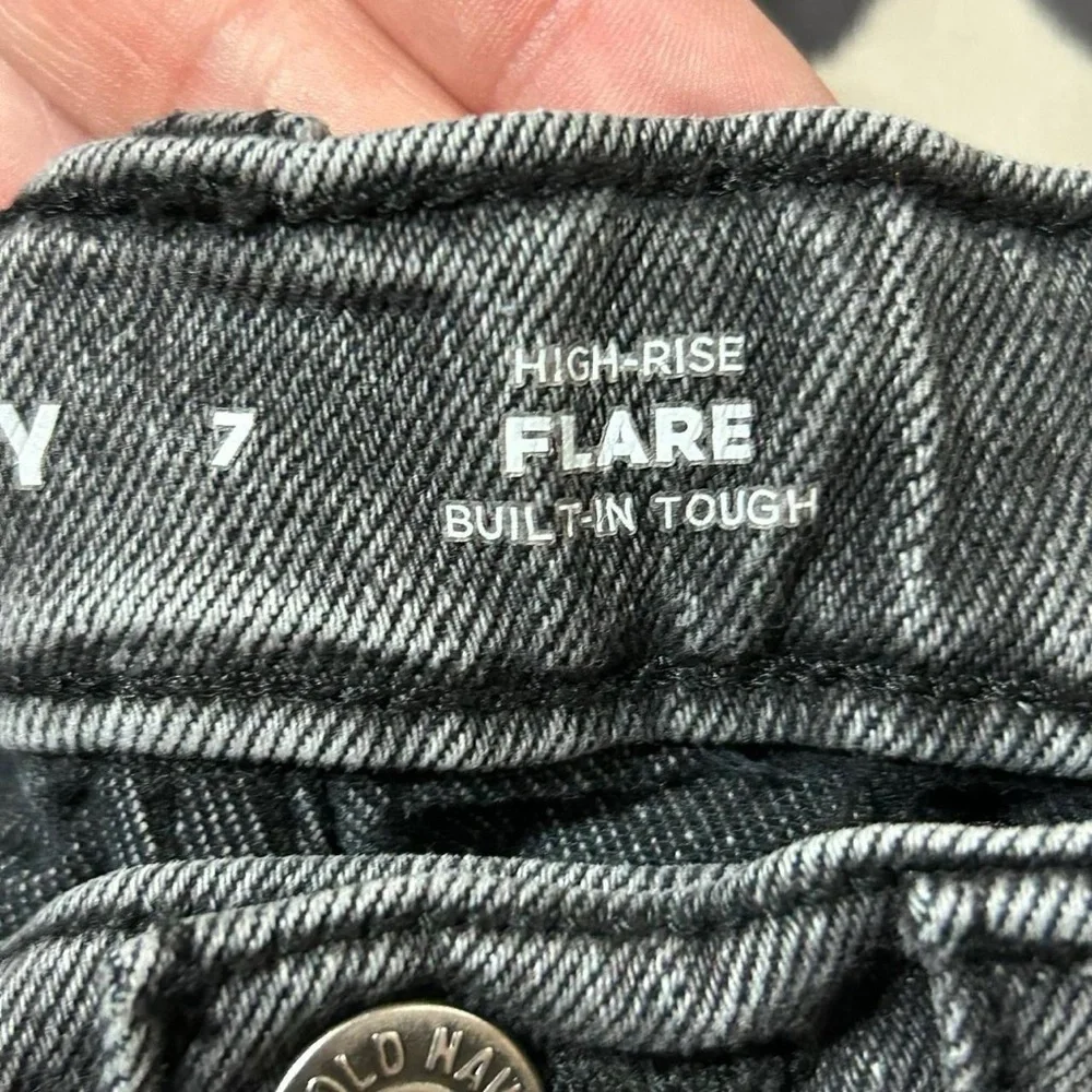 Old Navy Girls High-Rise Black Flare Jeans – Size 7